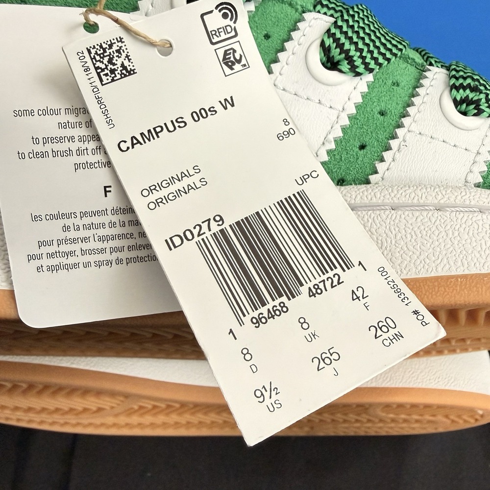 ADIDAS Women's Size 9.5 Campus 00s 'Surf Green' ID0279 Lifestyle Sneakers - Picture 8 of 11